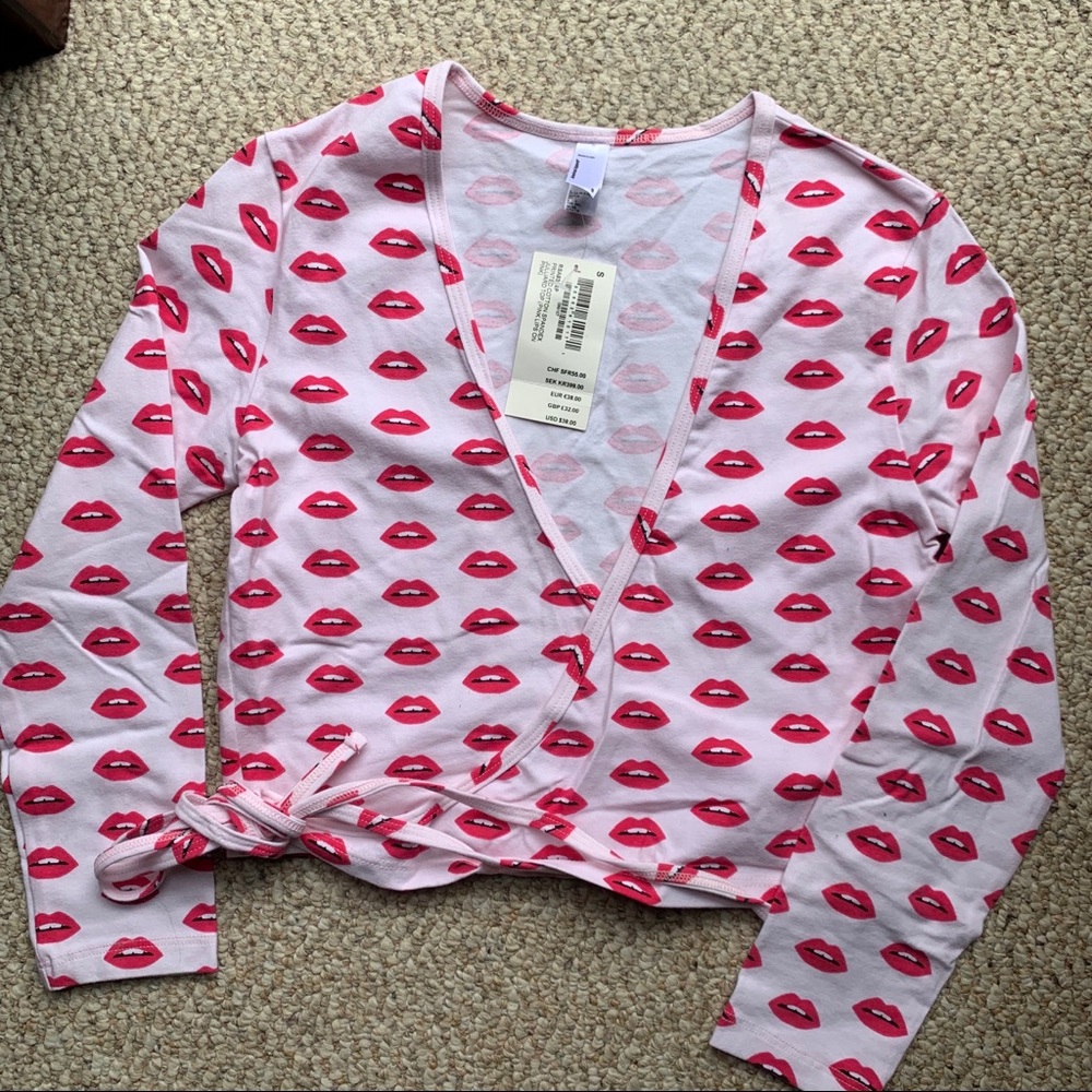 American Apparel Wrap Crop Top